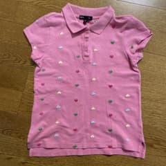ハート　ピンク　ポロシャツ キッズのサムネイル
