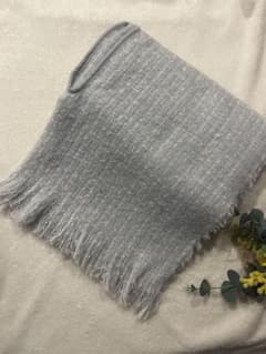 新品未使用❤️SHOO・LA・RUE ストール ポンチョ グレー ツイードのサムネイル