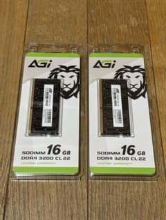 AGI DDR4-3200 32GB 計16GB×2 ノートPC用メモリ 新品 - メルカリ