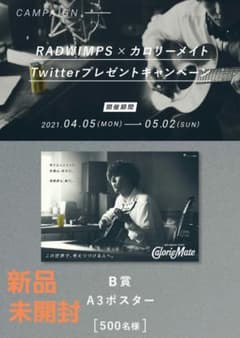 RADWIMPS×カロリーメイト キャンペーン ポスター 野田洋次郎 非売品のサムネイル