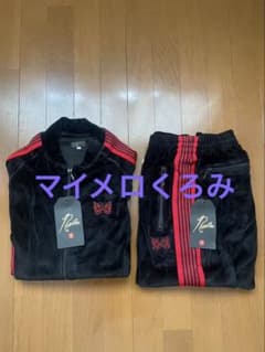 needles ニードルズ ベロア セットアップ 赤 レッド ブラック 黒