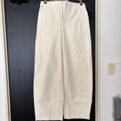 UNIQLO ジャージーバレルレッグパンツ オフホワイト Mのサムネイル