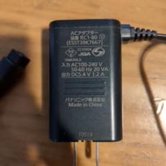 パナソニック　ACアダプター　品番RC1-80のサムネイル