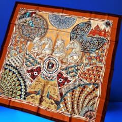 未使用 HERMESエルメス カレ90 ヴェニスの勝利 シルクスカーフ 馬