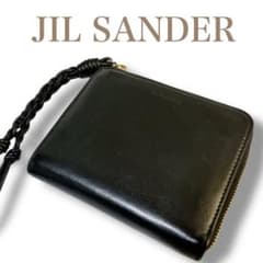 ジルサンダー イタリア製 L字ファスナー レザー ミニウォレット