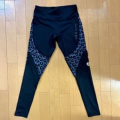 SILIK SPORT スポーツタイツ レギンス ブラック ヒョウ柄 スパッツ
