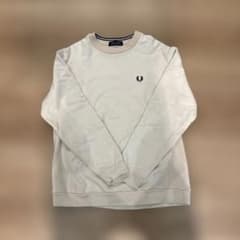 FRED PERRY ホワイト クルーネック トレーナー Mのサムネイル