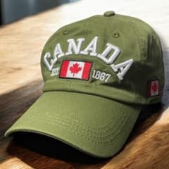 新品☆キャップ 帽子 CANADA カナダ 1867 メンズ グリーン GR