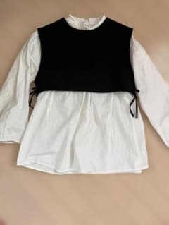 ZARA 長袖ブラウス ベストレイヤード風 140cmのサムネイル