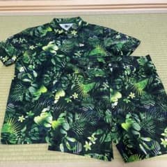 NEW ERA GOLF ポロシャツ ショートパンツ 上下セット　ボタニカル柄のサムネイル