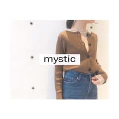 mystic   前釦リブニット カーディガン　ボタン　3wayのサムネイル