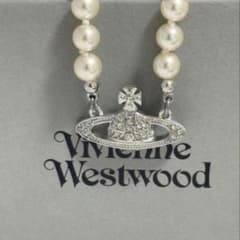VivienneWestwood パールチョーカーネックレス シルバー×ホワイトのサムネイル