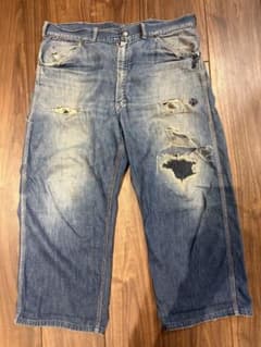 【極上エイジング】ヴィンテージ デニムペインターパンツ クラッシュ 極上エイジング】ヴィンテージ デニムペインターパンツ クラッシュ