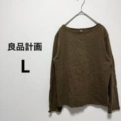 무인 양품 양품 계획 긴팔 컷소우 론 T 보트 목 코튼 여성 L