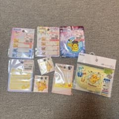 ポケモン ネームシール ワッペン ウェットシート用フタ 8点セット