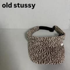 old stussy サンバイザー　総柄　ストリート　ラッパー　スケーター