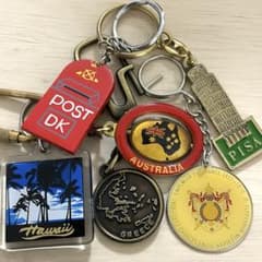 ヴィンテージキーホルダーセット【ハワイ・ギリシャ・デンマーク・AUS