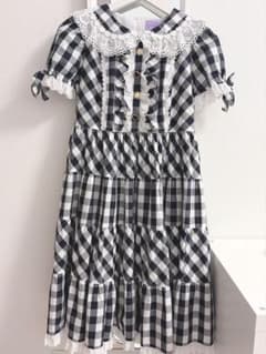 Angelic Pretty メルヘンチェックワンピース 白×黒 Angelic Pretty メルヘンチェックワンピース 白×黒 | Mercari