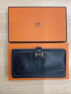 HERMÈS エルメス べアンスフレ 長財布 バイカラー 箱付き - メルカリ