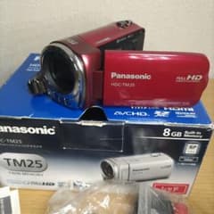 Panasonic HDC-TM25 ビデオカメラ レッド パナソニック - メルカリ