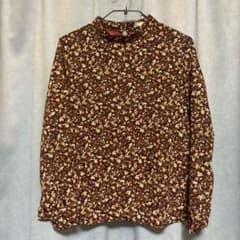 GLACIER 花柄 ハイネック ブラウス 長袖 Mのサムネイル