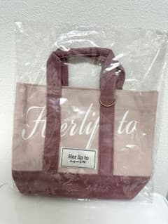Herlipto mini tote ルミネ限定トートバッグ ローズ ピンク - メルカリ