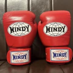 WINDY ボクシンググローブ 8oz 赤 レッド ウィンディ 本革 - メルカリ
