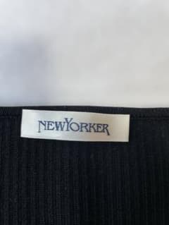NEWYORKER 黒　 長袖ニット　スクエア襟のサムネイル