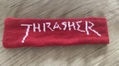 【美品】THRASHER　ヘアバンド　赤・レッドのサムネイル