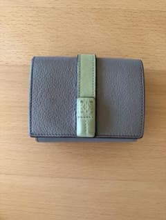 LOEWE ロエベ 三つ折り財布アナグラム コンパクトウォレット グリーン 美品