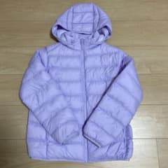 UNIQLO キッズ ウォッシャブルパーカ ラベンダー　150のサムネイル