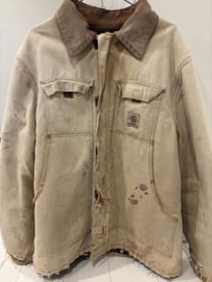 Carhartt ダック地 ジャケット ベージュ デトロイトジャケット - メルカリ