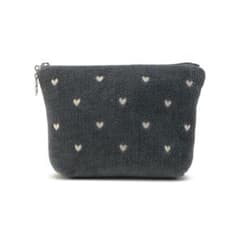FEILER ラブラリーハート 舟型ポーチ グレー