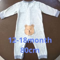 【新品】　babyGAP カバーオール　ベビー　80㎝ 12-18M babyGap くまさん カバーオール ロンパース 80cm 12-18 - メルカリ