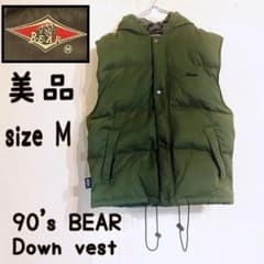 美品◎90's BearUSAベアー ダウンベスト カーキMヴィンテージusedのサムネイル