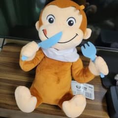 おさるのジョージ ぬいぐるみ お食事スタイルのサムネイル