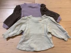 petit main パフスリーブ トレーナー 80 2点セットのサムネイル