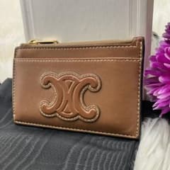 極美✨ CELINE✨フラグメントケース キュイルトリオンフ レザー 