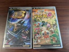 [PSP] 소프트 2 개 세트 따끈따끈 아이루 마을 G 몬한 3rd