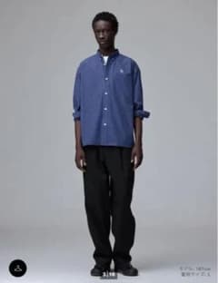 GU x UNDERCOVER チェック柄シャツ ネイビーのサムネイル