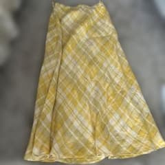 【美品】MaxMara ロングスカート リネン チェック柄 イエロー 美品】MaxMara ロングスカート リネン チェック柄 イエロー - メルカリ