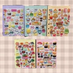 つぶらな瞳の仲間達 シール コンプリート5種セットのサムネイル