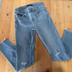 Unused item UNIQLO JEANS skinny denim distressed 25 63.5