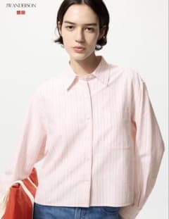 UNIQLO ユニクロJWA ストライプ オックスフォードシャツ ピンク Sのサムネイル