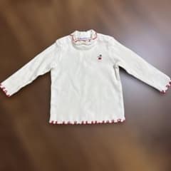 ファミリア　80 長袖 定価以下・新品】ファミリア80長袖 Tシャツ いちご くま ピンク
