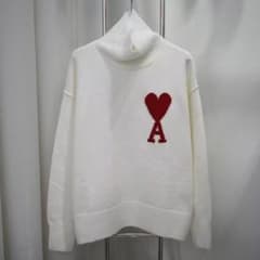 AMI Paris タートルネック ニット セーター ホワイトのサムネイル