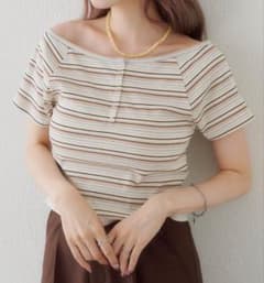 Kastane トップス　オフショルリブTのサムネイル