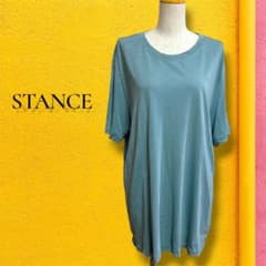 スタンス 無地 クルーネック 半袖 Tシャツ XL 青緑 ピマコットン テンセル