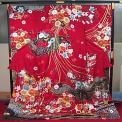 未仕立 正絹 豪華 金駒刺繍入り友禅振袖（八掛付） - メルカリ