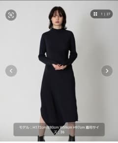 着痩せ効果！　ラブレスニットワンピースのサムネイル